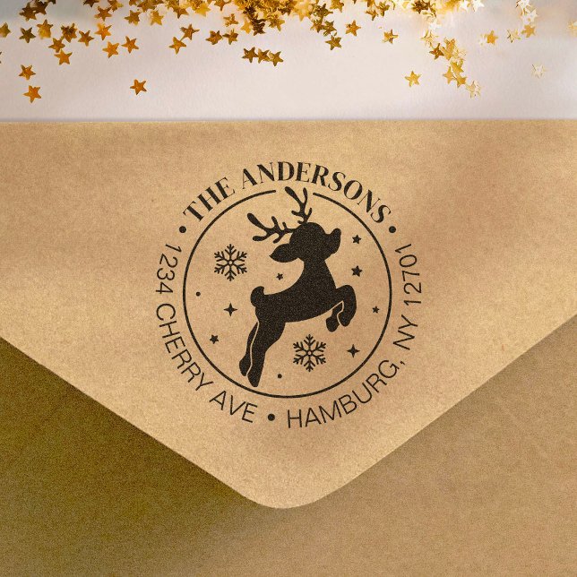 Tampons Encreurs Le mignon Rudolph le renne à nez rouge Noël (Créateur téléchargé)