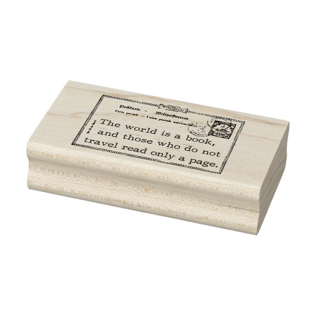 Tampons Encreurs Le monde est un livre en caoutchouc (Tampon)