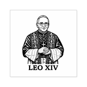 Tampons Encreurs Le Pape Léon XIV Illustration Pape catholique