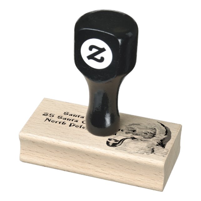 Tampons Encreurs Le Père Noël fume un tuyau Pôle Nord Alaska (Tampon)