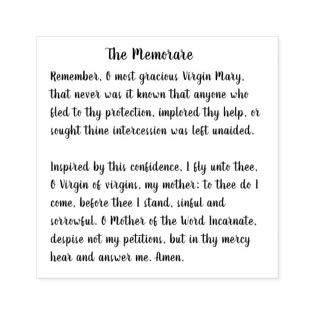 Tampons Encreurs Le souvenir de la bienheureuse Vierge Marie (Impression)