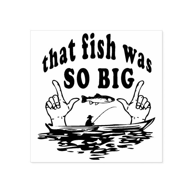 Tampons Encreurs Le timbre en caoutchouc de l'histoire de la pêche (Impression)