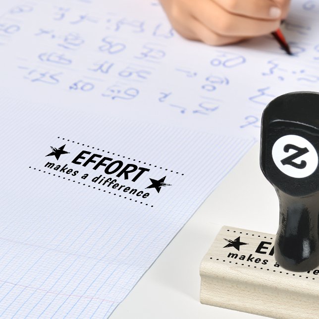 Tampons Encreurs L'effort fait une différence Professeur personnali (Effort Makes A Difference Personalized Teacher Rubber Stamp)