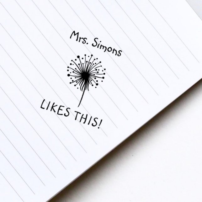 Tampons Encreurs L'enseignant aime ça récompense Dandelion (Créateur téléchargé)