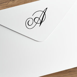 Tampons Encreurs Lettre A calligraphiée en monogramme élégant