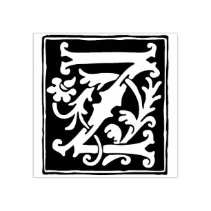 Tampons Encreurs LETTRE Alphabet Floral Z Vintage calligraphique