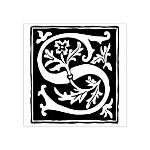 Tampons Encreurs LETTRE Alphabet Florale S Typographie Vintage