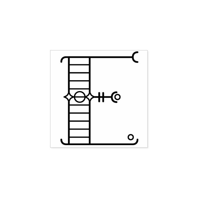 Tampons Encreurs LETTRE carré Art déco E MONO (Impression)