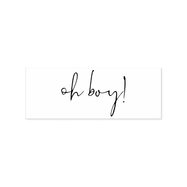 Tampons Encreurs Lettre de script de signature Oh Boy (Impression)
