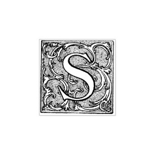 Tampons Encreurs Lettre décorative Vintage monogramme S