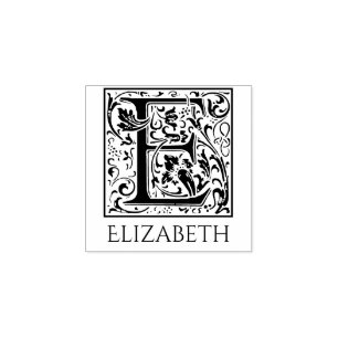 Tampons Encreurs Lettre E Vintage Première lettre avec nom