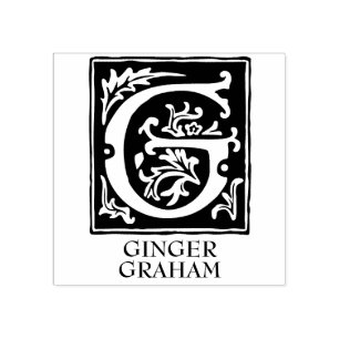 Tampons Encreurs Lettre G monogramme alphabet ornemental