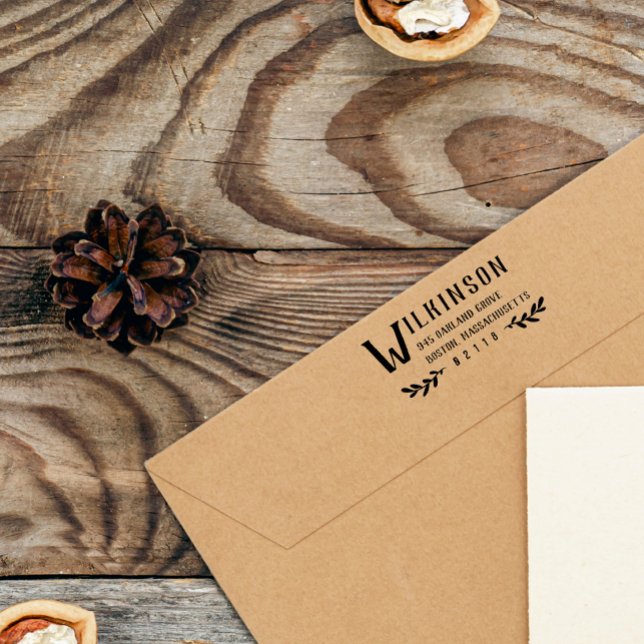 Tampons Encreurs Lettre grande et verte Nom Adresse de retour (Créateur téléchargé)