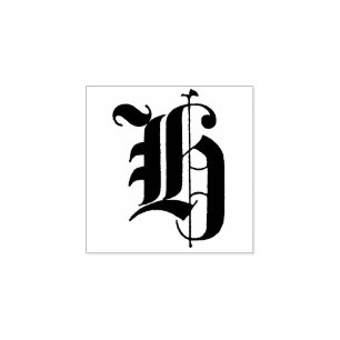 Tampons Encreurs Lettre initiale anglaise H Vintage monogramme