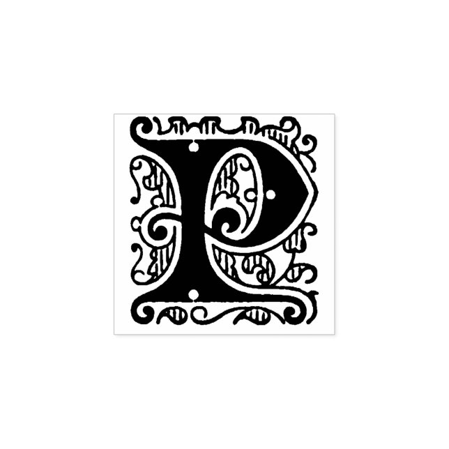Tampons Encreurs Lettre initiale Vintage P (Impression)