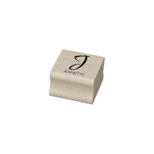 Tampons Encreurs Lettre J Monogramme Timbre en caoutchouc personnal