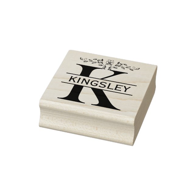 Tampons Encreurs Lettre K papillon Feuille Split Monogramme (Tampon)