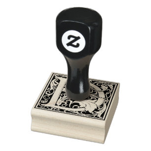 Tampons Encreurs Lettre monogramme décorative D