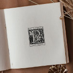 Tampons Encreurs LETTRE MONOGRAPHIQUE Fleur vintage Livre Ex Libris<br><div class="desc">Ce timbre en caoutchouc "Ex Libris" comporte une lettre vintage de monogramme de fleurs portant un nom personnalisé.</div>