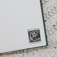 LETTRE MONOGRAPHIQUE Fleur vintage Livre Ex Libris