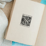 Tampons Encreurs LETTRE MONOGRAPHIQUE Fleur vintage Livre Ex Libris<br><div class="desc">Ce timbre en caoutchouc "Ex Libris" comporte une lettre vintage de monogramme de fleurs portant un nom personnalisé.</div>