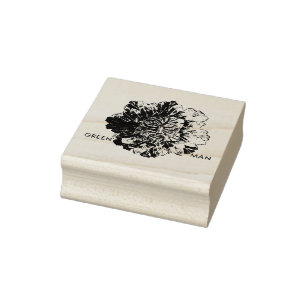 Tampons Encreurs "L'homme vert" Timbre d'art en bois