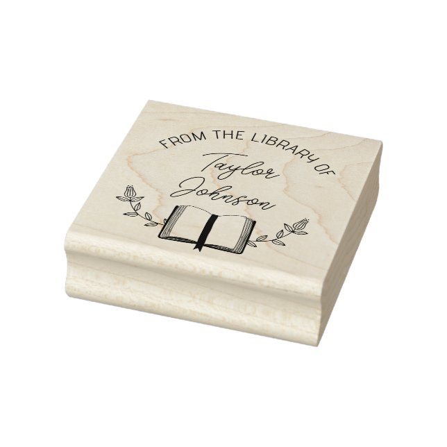 Tampons Encreurs Librairie bibliothèque plaque personnalisée mode f (Tampon)