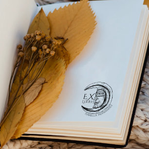 Tampons Encreurs Librairie Ex Personnalisée Livre Vintage de lune m