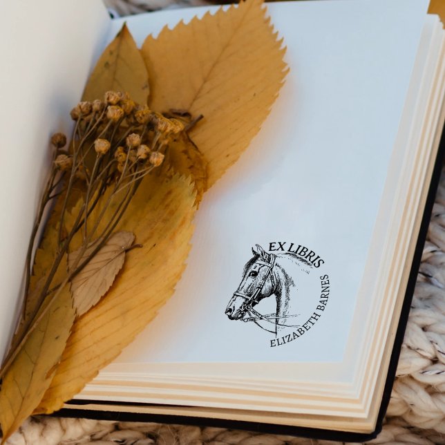 Tampons Encreurs Librairie Horse Ex Personnalisée, Livre (Créateur téléchargé)