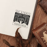 Tampons Encreurs Libris Ex Personnalisés, Livre Arbres Vintages<br><div class="desc">Ce timbre en caoutchouc "Ex Libris" présente des arbres vintages et un nom personnalisé.</div>