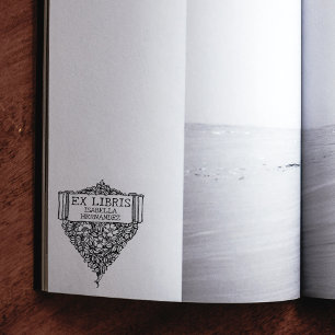 Tampons Encreurs Libris Ex Personnalisés, Livre Floral