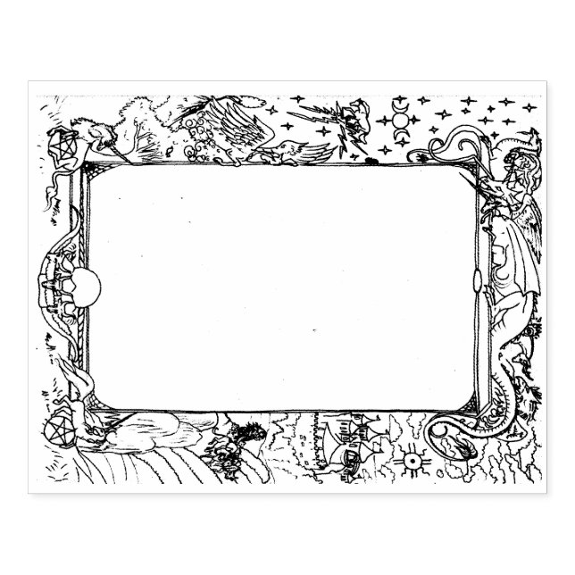 Tampons Encreurs Licorne Dragon Cheval Boîte de Bord Scrapbooking D (Impression)