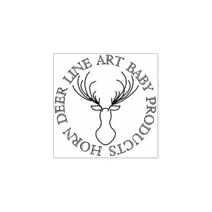 Tampons Encreurs Ligne Cercle animal Cadre mignonne Corne Cerf