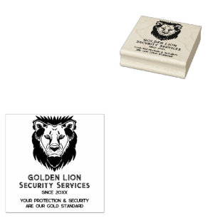 Tampons Encreurs Ligne de logo Luxe Lion Business