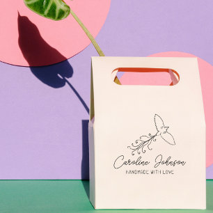 Tampons Encreurs Line Art Bird Personnalisé fait à la main avec amo
