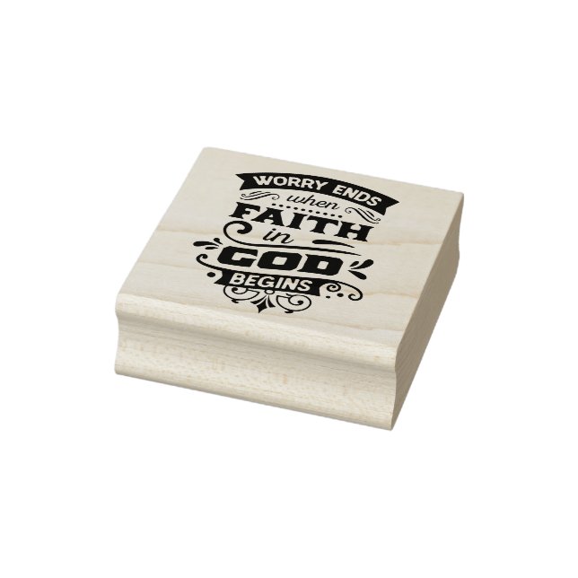 Tampons Encreurs L'inquiétude finit quand la foi en Dieu commence (Tampon)