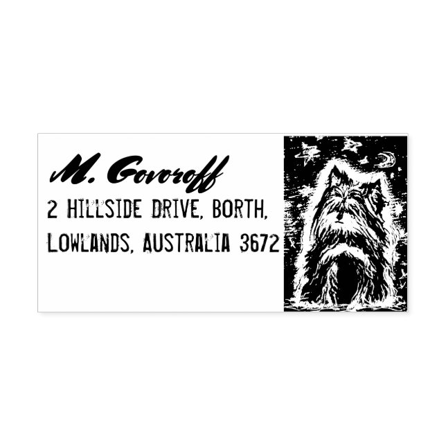 Tampons Encreurs Little Doggy en bleu (Impression)