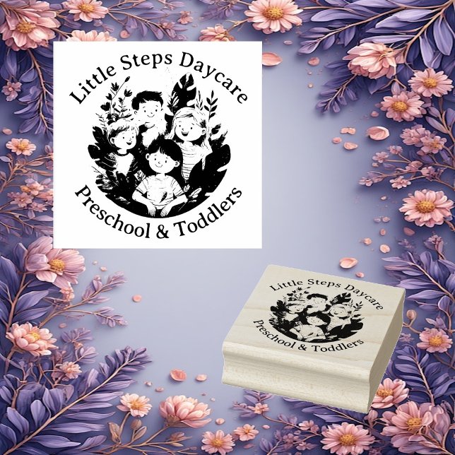 Tampons Encreurs Little Steps Daycare Preschool And Toddlers Custom (Little Steps Daycare Preschool And Toddlers Custom Rubber Stamp)