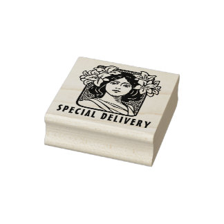 Tampons Encreurs livraison spéciale Art nouveau lady avec fleurs