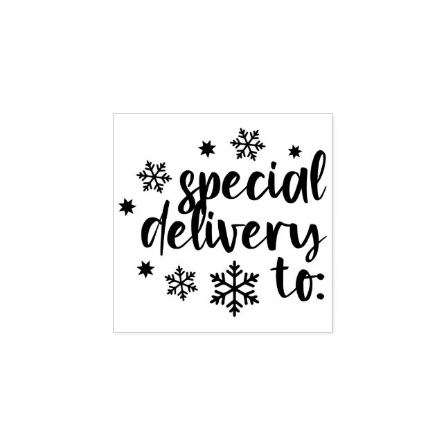 Tampons Encreurs Livraison Spéciale Aux Flammes De Neige À Noël (Impression)