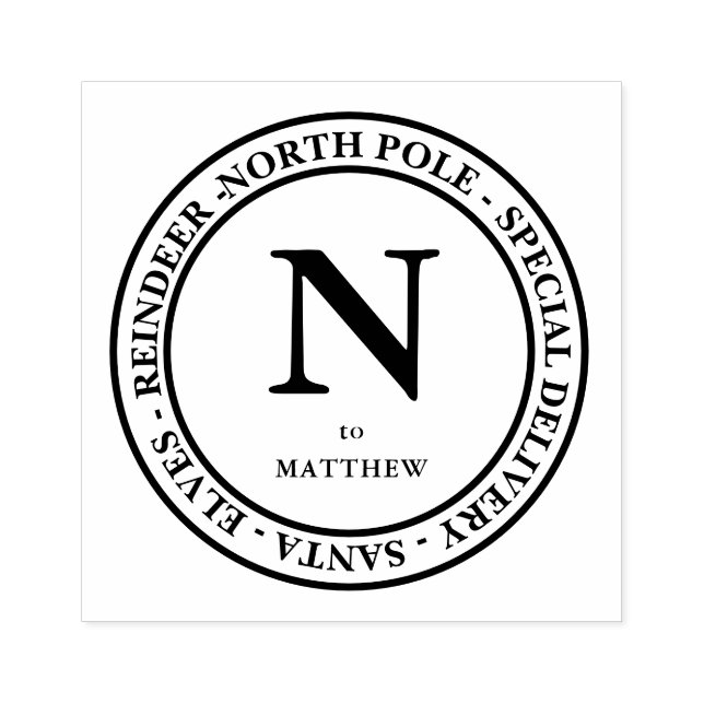 Tampons Encreurs Livraison spéciale Père Noël Noël & Nom (Impression)