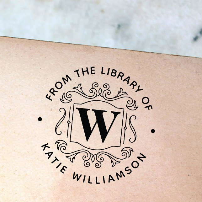 Tampons Encreurs Livre de bibliothèque personnelle classique britan (Créateur téléchargé)