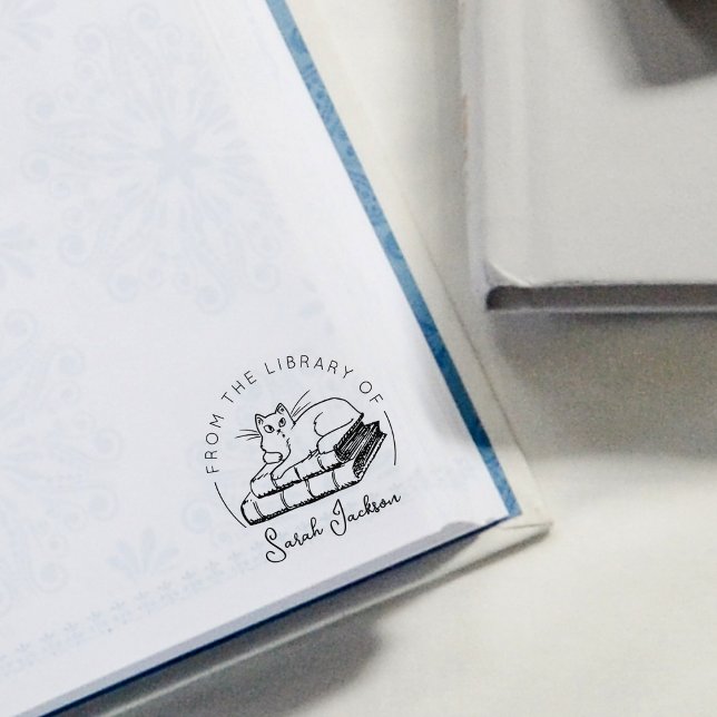 Tampons Encreurs Livre De Chat De La Bibliothèque De (Créateur téléchargé)