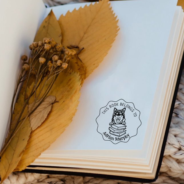 Tampons Encreurs Livre de chien de malamute mignon de l'Alaska (Créateur téléchargé)