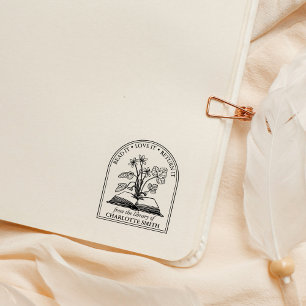 Tampons Encreurs Livre de fleurs sauvages modernes de la bibliothèq