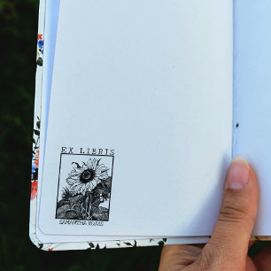 Tampons Encreurs Livre de tournesol vintage Ex Bibliothèques