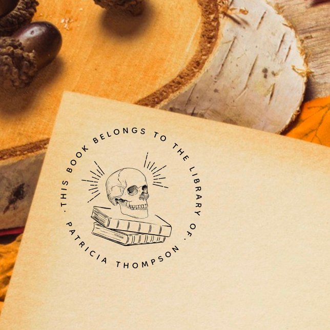 Tampons Encreurs Livre Gothique Ronde - Livre Personnalisé Du Crâne (Créateur téléchargé)