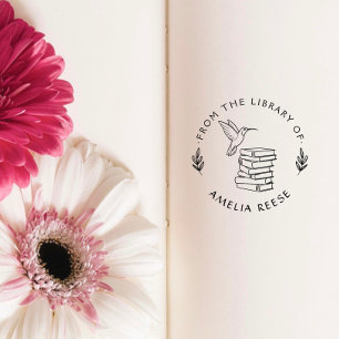 Tampons Encreurs Livre personnalisé de la bibliothèque de colibri