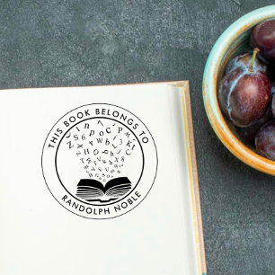 Tampons Encreurs Livre personnalisé de la bibliothèque de lettres