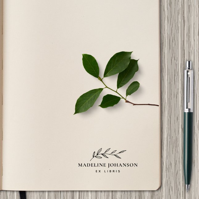 Tampons Encreurs Livre simple et élégant de bibliothèque botanique  (Créateur téléchargé)